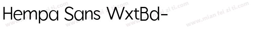 Hempa Sans WxtBd字体转换